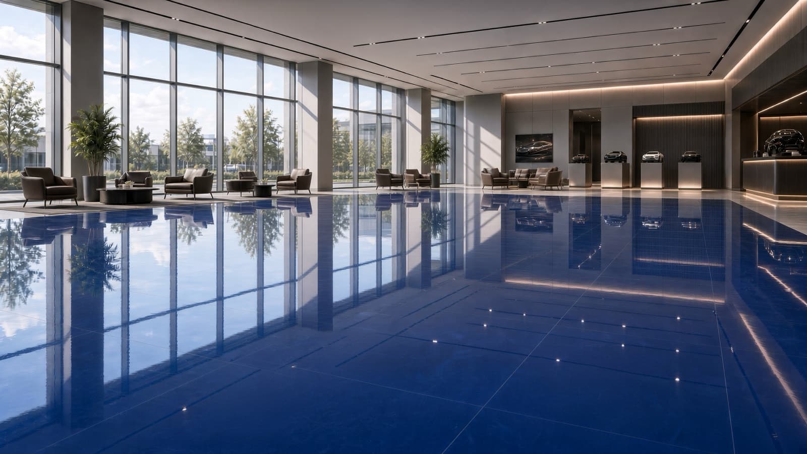 Metallic epoxy floor